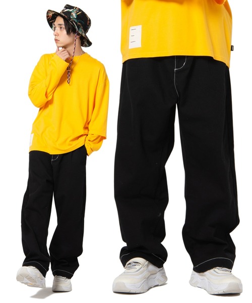 glamb（グラム）の「glamb グラム / Wide tuck denim ワイドタック 
