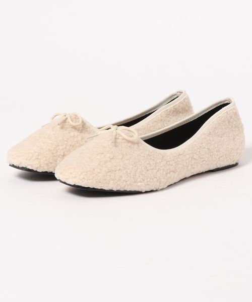 KOBE LETTUCE（コウベレタス）の「スクエアトゥ甲深フラットバレエシューズ（バレエシューズ・レディース・キャメル/アイボリー/ブラック系その他/ゴールド/ブラック/ベージュ・S/M/L/LL）」の11枚目の写真