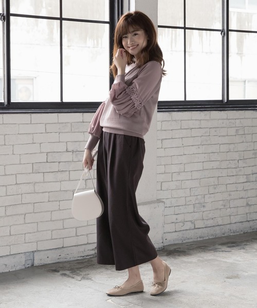 KOBE LETTUCE（コウベレタス）の「スクエアトゥ甲深フラットバレエシューズ（バレエシューズ・レディース・キャメル/アイボリー/ブラック系その他/ゴールド/ブラック/ベージュ・S/M/L/LL）」の18枚目の写真