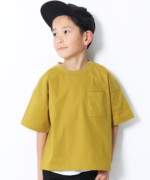 devirock(デビロック)の「リネン風Tシャツ(Tシャツ/カットソー・キッズ・モカ/テラコッタ/ブラック/マスタード/パープル/ダークグリーン・120cm/130cm/150cm/100cm/110cm/140cm/160cm)」の6枚目の写真