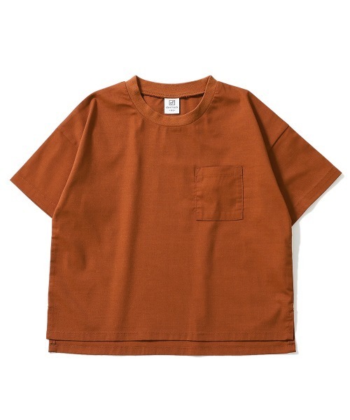 devirock(デビロック)の「リネン風Tシャツ(Tシャツ/カットソー・キッズ・モカ/テラコッタ/ブラック/マスタード/パープル/ダークグリーン・120cm/130cm/150cm/100cm/110cm/140cm/160cm)」の15枚目の写真