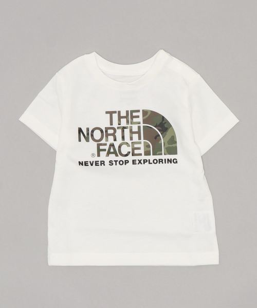 THE NORTH FACE(ザノースフェイス)の「NTB32092/camo logo Tシャツノースフェイス ロゴT(Tシャツ/カットソー)」|ホワイト
