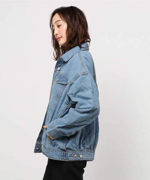 meJane（ミージェーン）の「BIG/Ｇジャン（デニムジャケット・レディース・サックスブルー/ブラック/ネイビー/ブルー・FREE）」の7枚目の写真