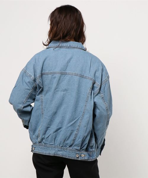 meJane（ミージェーン）の「BIG/Ｇジャン（デニムジャケット・レディース・サックスブルー/ブラック/ネイビー/ブルー・FREE）」の6枚目の写真