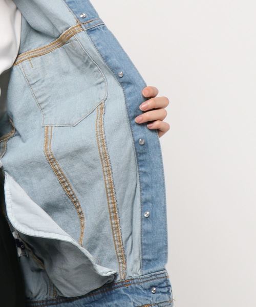 meJane（ミージェーン）の「BIG/Ｇジャン（デニムジャケット・レディース・サックスブルー/ブラック/ネイビー/ブルー・FREE）」の5枚目の写真