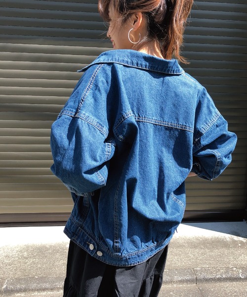 meJane（ミージェーン）の「BIG/Ｇジャン（デニムジャケット・レディース・サックスブルー/ブラック/ネイビー/ブルー・FREE）」の18枚目の写真