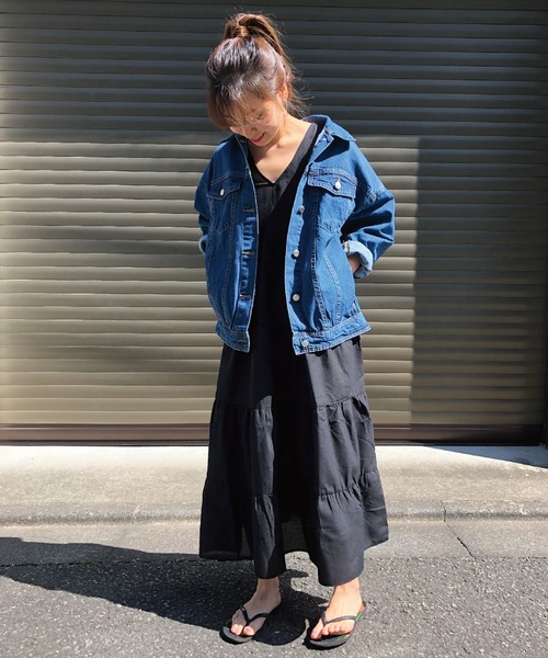 meJane（ミージェーン）の「BIG/Ｇジャン（デニムジャケット・レディース・サックスブルー/ブラック/ネイビー/ブルー・FREE）」の17枚目の写真