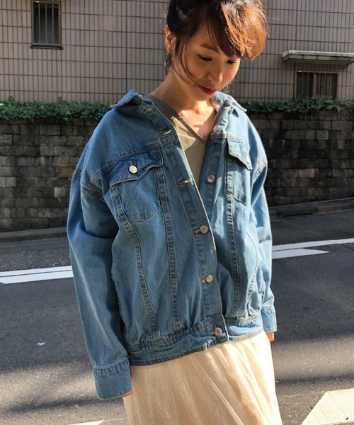 meJane（ミージェーン）の「BIG/Ｇジャン（デニムジャケット・レディース・サックスブルー/ブラック/ネイビー/ブルー・FREE）」の22枚目の写真
