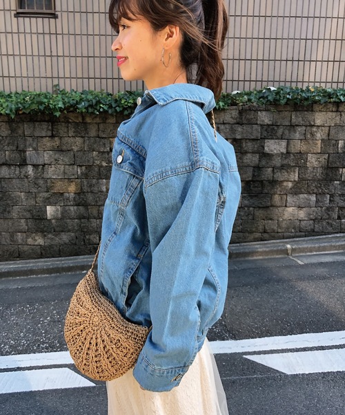 meJane（ミージェーン）の「BIG/Ｇジャン（デニムジャケット・レディース・サックスブルー/ブラック/ネイビー/ブルー・FREE）」の21枚目の写真