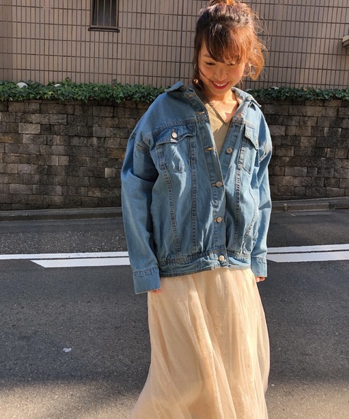 meJane（ミージェーン）の「BIG/Ｇジャン（デニムジャケット・レディース・サックスブルー/ブラック/ネイビー/ブルー・FREE）」の20枚目の写真