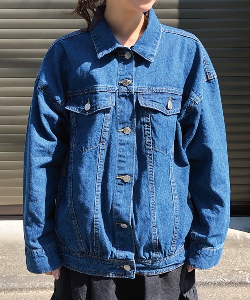 meJane（ミージェーン）の「BIG/Ｇジャン（デニムジャケット・レディース・サックスブルー/ブラック/ネイビー/ブルー・FREE）」の16枚目の写真