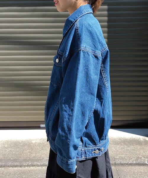 meJane（ミージェーン）の「BIG/Ｇジャン（デニムジャケット・レディース・サックスブルー/ブラック/ネイビー/ブルー・FREE）」の15枚目の写真