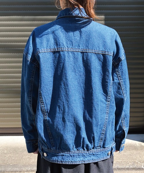 meJane（ミージェーン）の「BIG/Ｇジャン（デニムジャケット・レディース・サックスブルー/ブラック/ネイビー/ブルー・FREE）」の14枚目の写真