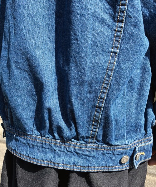 meJane（ミージェーン）の「BIG/Ｇジャン（デニムジャケット・レディース・サックスブルー/ブラック/ネイビー/ブルー・FREE）」の10枚目の写真