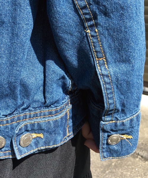 meJane（ミージェーン）の「BIG/Ｇジャン（デニムジャケット・レディース・サックスブルー/ブラック/ネイビー/ブルー・FREE）」の9枚目の写真