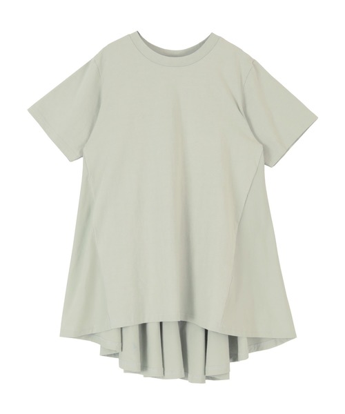 titivate（ティティベイト）の「バックフレアTシャツ（Tシャツ/カットソー・レディース・ブラック/オフホワイト/キャメル/グリーン系その他/パープル/ライトグリーン・FREE）」の4枚目の写真