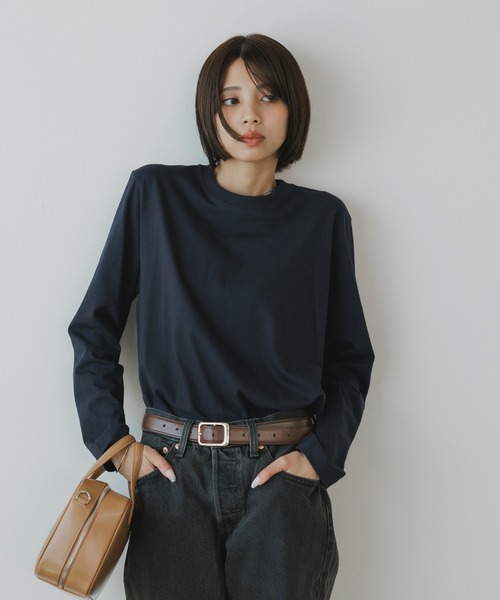 United Athle(ユナイテッドアスレ)の「【ROOPTOKYO】United Athle 5.6oz オーバーサイズ クルーネック ロングスリーブ Tee/ロンT ベーシック カラバリ豊富 2026年春夏(Tシャツ/カットソー・メンズ・ナチュラル/ブラック/ターコイズブルー/ホワイト/ピンク/ライム/ライトオリーブ/ミックスグレー/ネイビー/バイオレット/ダークブラウン/レッド/サンドベージュ・L/XL/M/S)」の9枚目の写真