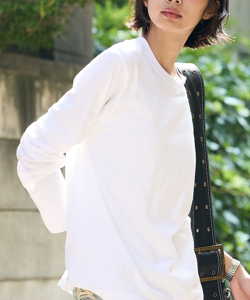 United Athle(ユナイテッドアスレ)の「【ROOPTOKYO】United Athle 5.6oz オーバーサイズ クルーネック ロングスリーブ Tee/ロンT ベーシック カラバリ豊富 2026年春夏(Tシャツ/カットソー・メンズ・ナチュラル/ブラック/ターコイズブルー/ホワイト/ピンク/ライム/ライトオリーブ/ミックスグレー/ネイビー/バイオレット/ダークブラウン/レッド/サンドベージュ・L/XL/M/S)」の1枚目の写真