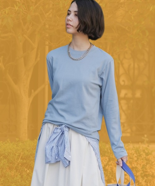 United Athle(ユナイテッドアスレ)の「5.6oz オーバーサイズ クルーネック ロングスリーブ Tee/ロンT ベーシック カラバリ豊富 秋 秋服 2026年秋冬(Tシャツ/カットソー・メンズ・ナチュラル/ブラック/ターコイズブルー/ホワイト/ピンク/ライム/ライトオリーブ/ミックスグレー/ネイビー/バイオレット/ダークブラウン/レッド/サンドベージュ/ブルー・L/XL/M/S)」の11枚目の写真