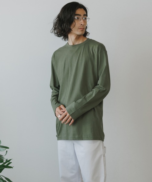 United Athle(ユナイテッドアスレ)の「【ROOPTOKYO】United Athle 5.6oz オーバーサイズ クルーネック ロングスリーブ Tee/ロンT ベーシック カラバリ豊富 2026年春夏(Tシャツ/カットソー・メンズ・ナチュラル/ブラック/ターコイズブルー/ホワイト/ピンク/ライム/ライトオリーブ/ミックスグレー/ネイビー/バイオレット/ダークブラウン/レッド/サンドベージュ・L/XL/M/S)」の8枚目の写真