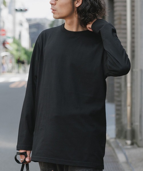 United Athle(ユナイテッドアスレ)の「【ROOPTOKYO】United Athle 5.6oz オーバーサイズ クルーネック ロングスリーブ Tee/ロンT ベーシック カラバリ豊富 2026年春夏(Tシャツ/カットソー・メンズ・ナチュラル/ブラック/ターコイズブルー/ホワイト/ピンク/ライム/ライトオリーブ/ミックスグレー/ネイビー/バイオレット/ダークブラウン/レッド/サンドベージュ・L/XL/M/S)」の2枚目の写真
