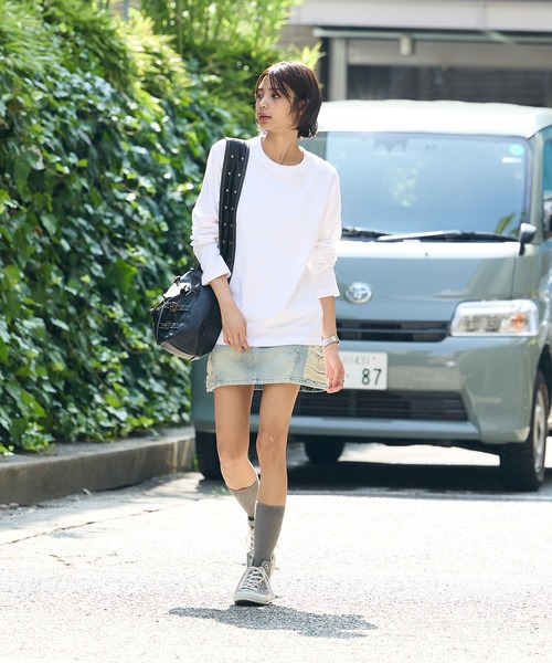 United Athle(ユナイテッドアスレ)の「【ROOPTOKYO】United Athle 5.6oz オーバーサイズ クルーネック ロングスリーブ Tee/ロンT ベーシック カラバリ豊富 2026年春夏(Tシャツ/カットソー・メンズ・ナチュラル/ブラック/ターコイズブルー/ホワイト/ピンク/ライム/ライトオリーブ/ミックスグレー/ネイビー/バイオレット/ダークブラウン/レッド/サンドベージュ・L/XL/M/S)」の17枚目の写真