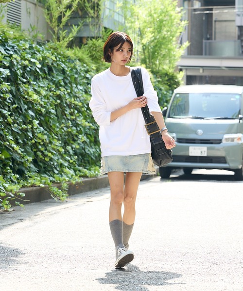 United Athle(ユナイテッドアスレ)の「【ROOPTOKYO】United Athle 5.6oz オーバーサイズ クルーネック ロングスリーブ Tee/ロンT ベーシック カラバリ豊富 2026年春夏(Tシャツ/カットソー・メンズ・ナチュラル/ブラック/ターコイズブルー/ホワイト/ピンク/ライム/ライトオリーブ/ミックスグレー/ネイビー/バイオレット/ダークブラウン/レッド/サンドベージュ・L/XL/M/S)」の18枚目の写真