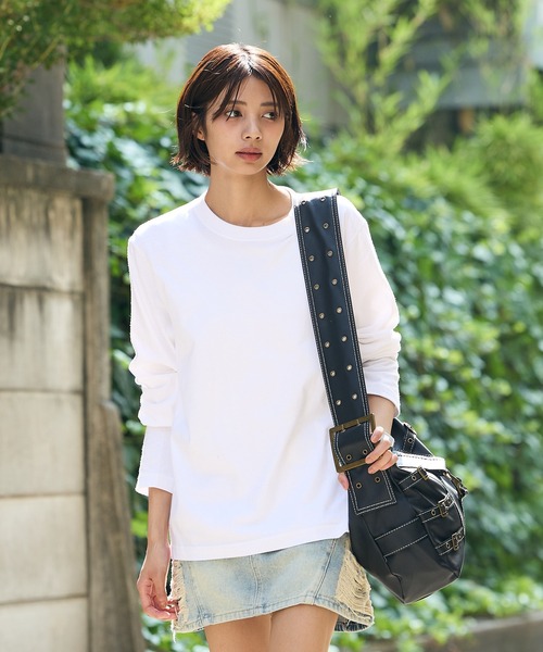 United Athle(ユナイテッドアスレ)の「【ROOPTOKYO】United Athle 5.6oz オーバーサイズ クルーネック ロングスリーブ Tee/ロンT ベーシック カラバリ豊富 2026年春夏(Tシャツ/カットソー・メンズ・ナチュラル/ブラック/ターコイズブルー/ホワイト/ピンク/ライム/ライトオリーブ/ミックスグレー/ネイビー/バイオレット/ダークブラウン/レッド/サンドベージュ・L/XL/M/S)」の14枚目の写真