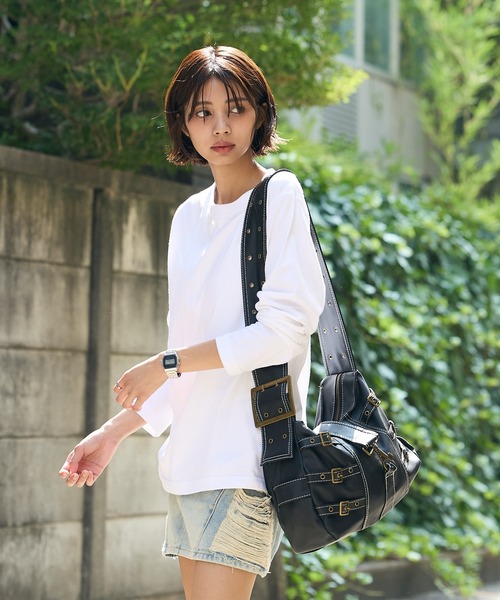 United Athle(ユナイテッドアスレ)の「【ROOPTOKYO】United Athle 5.6oz オーバーサイズ クルーネック ロングスリーブ Tee/ロンT ベーシック カラバリ豊富 2026年春夏(Tシャツ/カットソー・メンズ・ナチュラル/ブラック/ターコイズブルー/ホワイト/ピンク/ライム/ライトオリーブ/ミックスグレー/ネイビー/バイオレット/ダークブラウン/レッド/サンドベージュ・L/XL/M/S)」の15枚目の写真