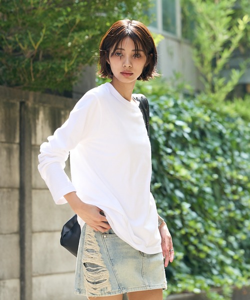 United Athle(ユナイテッドアスレ)の「【ROOPTOKYO】United Athle 5.6oz オーバーサイズ クルーネック ロングスリーブ Tee/ロンT ベーシック カラバリ豊富 2026年春夏(Tシャツ/カットソー・メンズ・ナチュラル/ブラック/ターコイズブルー/ホワイト/ピンク/ライム/ライトオリーブ/ミックスグレー/ネイビー/バイオレット/ダークブラウン/レッド/サンドベージュ・L/XL/M/S)」の16枚目の写真