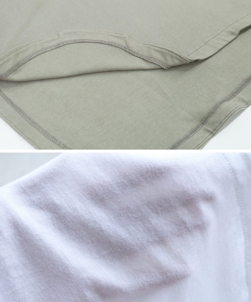 reca(レカ)の「ラウンド裾 七分袖カットソー(Tシャツ/カットソー・レディース・ホワイト/ブラック/カーキ/グレー系その他/ライトベージュ/グレイッシュベージュ・FREE)」の13枚目の写真