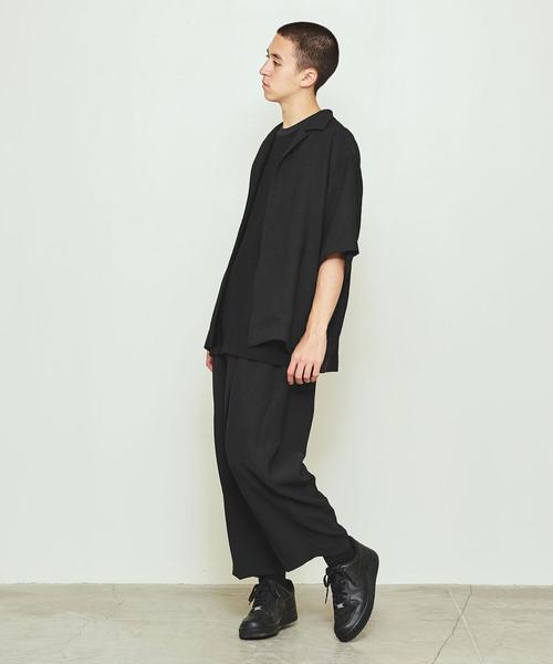 UNITED ARROWS & SONS（ユナイテッドアローズアンドサンズ）の「UNITED ARROWS & SONS by DAISUKE OBANA PE OPEN SHIRT SSL 20SS（シャツ/ブラウス・メンズ・ブラック/ダークグレー・LARGE/MEDIUM/SMALL）」の14枚目の写真