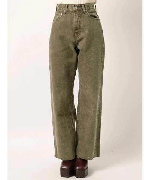 EVRIS（エヴリス）の「SIMPLEワイドデニムパンツ（デニムパンツ・レディース・ホワイト/ブラウン/カーキ・SMALL/MEDIUM）」の22枚目の写真