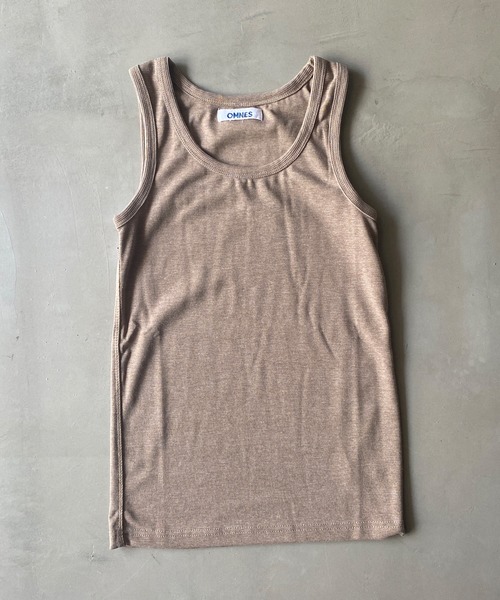 OMNES（オムネス）の「ストレッチジャガード　タンクトップ（タンクトップ・レディース・ホワイト系その他/ホワイト系その他2/杢グレー/ブラック/ホワイト/ネイビー/チャコールグレー/ベージュ/ブルー/ブラック系その他2・MEDIUM/SMALL）」の8枚目の写真