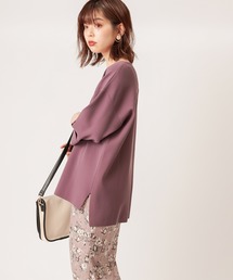 natural couture | フワ軽スポンジヤーンストレートスリーブニット(ニット/セーター)