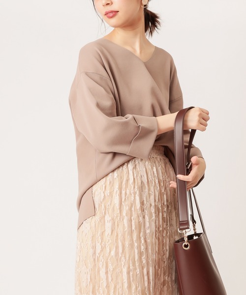 natural couture（ナチュラルクチュール）の「フワ軽スポンジヤーンストレートスリーブニット（ニット/セーター・レディース・ベージュ/カーキ/アイボリー/ラベンダー・FREE）」の19枚目の写真