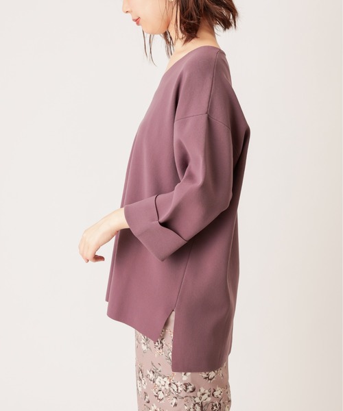 natural couture（ナチュラルクチュール）の「フワ軽スポンジヤーンストレートスリーブニット（ニット/セーター・レディース・ベージュ/カーキ/アイボリー/ラベンダー・FREE）」の20枚目の写真