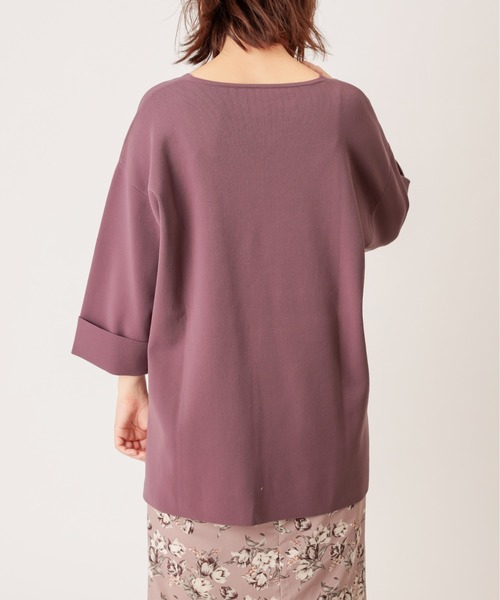 natural couture（ナチュラルクチュール）の「フワ軽スポンジヤーンストレートスリーブニット（ニット/セーター・レディース・ベージュ/カーキ/アイボリー/ラベンダー・FREE）」の14枚目の写真