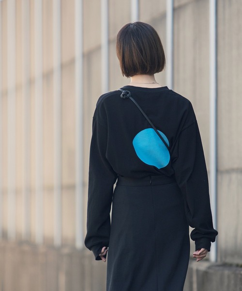 nimiru（ニミル）の「丸プリントロンT（Tシャツ/カットソー・レディース・ブラック/レッド/グリーン・FREE）」の2枚目の写真