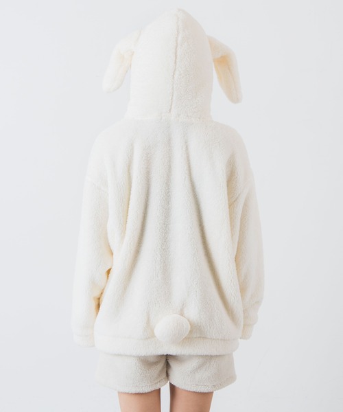 WEGO（ウィゴー）の「WEGO/ウサギパーカー（パーカー・レディース・ブラック/オフホワイト・FREE）」の12枚目の写真