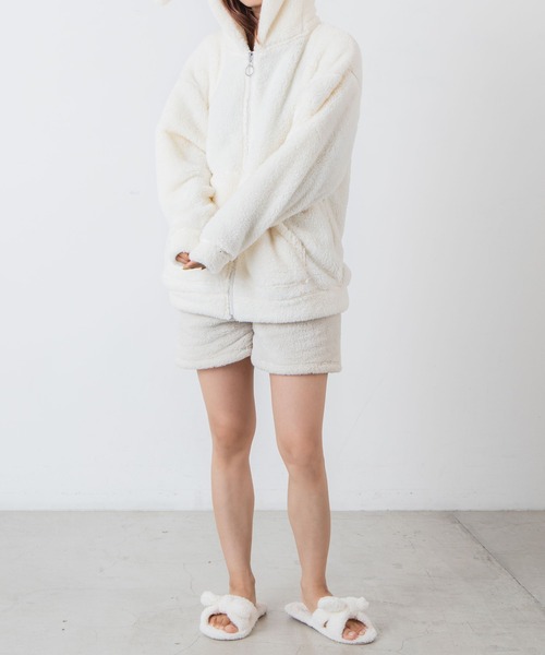 WEGO（ウィゴー）の「WEGO/ウサギパーカー（パーカー・レディース・ブラック/オフホワイト・FREE）」の13枚目の写真