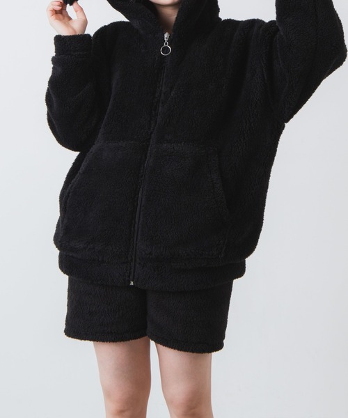 WEGO（ウィゴー）の「WEGO/ウサギパーカー（パーカー・レディース・ブラック/オフホワイト・FREE）」の9枚目の写真