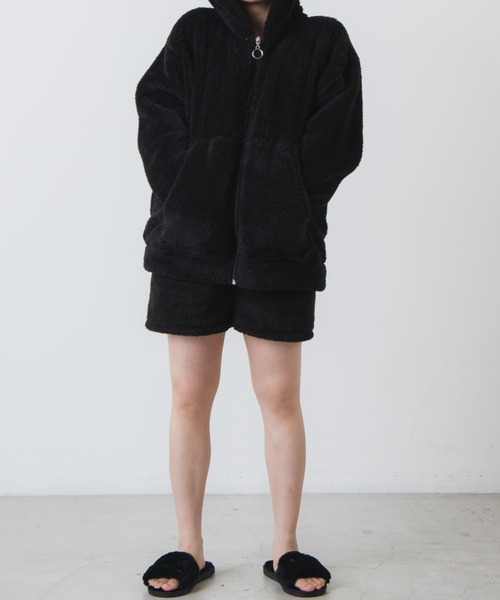 WEGO（ウィゴー）の「WEGO/ウサギパーカー（パーカー・レディース・ブラック/オフホワイト・FREE）」の5枚目の写真