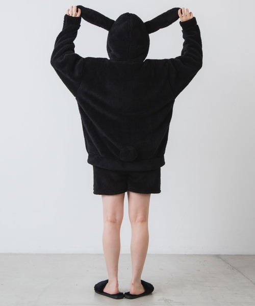 WEGO（ウィゴー）の「WEGO/ウサギパーカー（パーカー・レディース・ブラック/オフホワイト・FREE）」の16枚目の写真