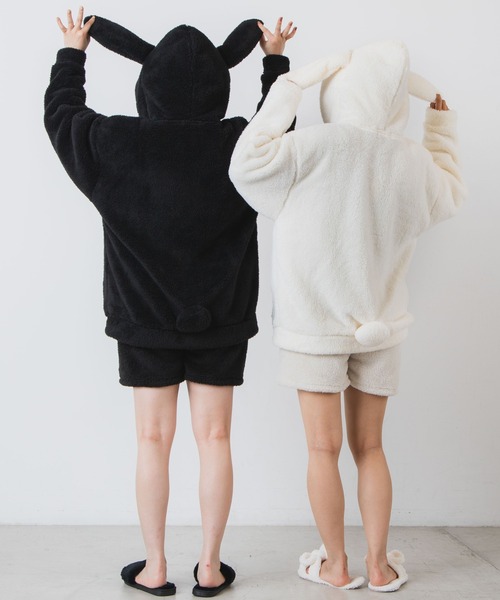 WEGO（ウィゴー）の「WEGO/ウサギパーカー（パーカー・レディース・ブラック/オフホワイト・FREE）」の18枚目の写真