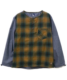 go slow caravan（ゴースローキャラバン）の「チェックxシャンブレー ヘンリーシャツ（シャツ/ブラウス・レディース）」