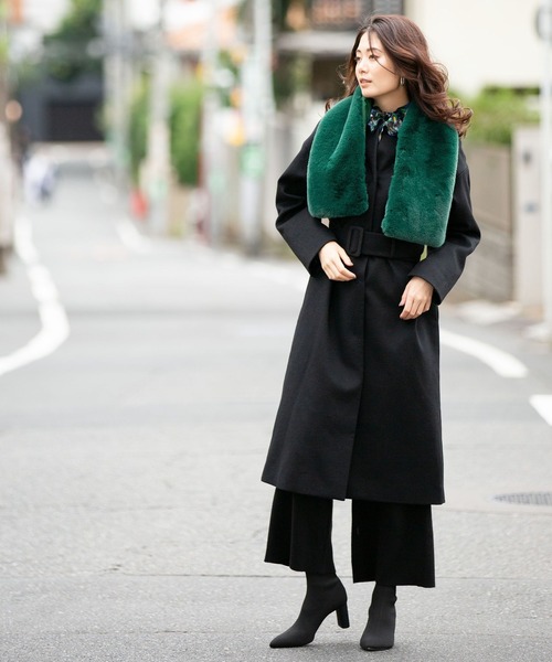 NARACAMICIE（ナラカミーチェ）の「エコファーマフラー（マフラー・レディース・グレー/ブルー/グリーン・FREE）」の12枚目の写真