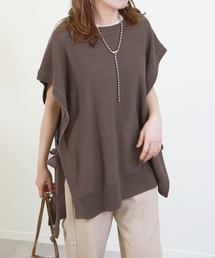 サイドリボン オーバーサイズ ニットベスト