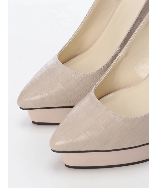 LIPSERVICE（リップサービス）の「バックストラップクロコサンダル（サンダル・レディース・ブラック/ベージュ・S/M/L）」の8枚目の写真