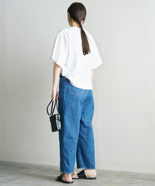 nitca（ニトカ）の「10ozデニム　おがみパンツ（デニムパンツ・レディース・インディゴブルー/キナリ/サックスブルー・FREE）」の11枚目の写真